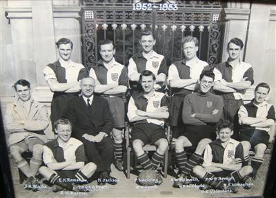 cc01167 1952 football.jpg; cc01167; 1952/53 Football team; Photograph